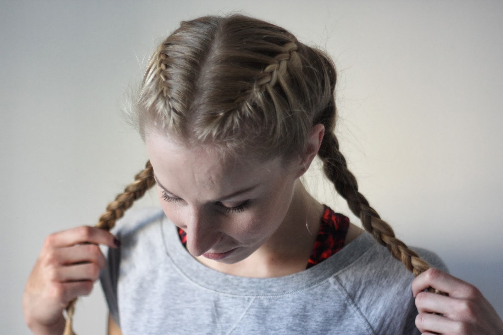 Blonde Teen In Braided Pigtails Gives Up Her Asshole